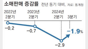 ‘꽉 닫힌 지갑’… 소매판매지수 2년 반째 감소 역대 최장