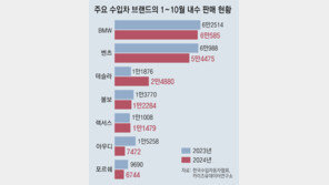 수입차 시장 찬바람… ‘1만대 클럽’, 작년 8곳서 올해 5, 6곳 수준