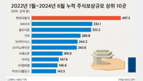 대기업 임직원, 2년반 동안 주식보상 4조 넘게 받았다…‘현대차’ 최다