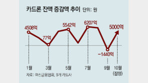 [단독]카드론 한달새 5000억 늘자… 금감원 “목표치 내라” 대출 조인다