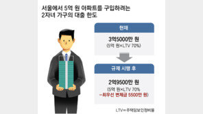 수도권 5억 아파트 디딤돌대출 최대 5500만원 축소