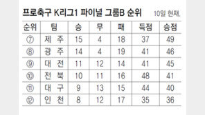 K리그 ‘생존왕’ 인천, 창단 21년만에 2부 리그 강등