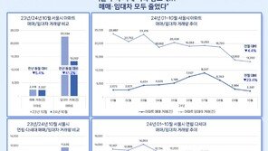 서울 주택 거래 ‘찬바람’…10월 매매·전월세 거래 모두 감소