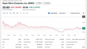 전일 31% 폭등했던 슈퍼마이크로 오늘은 9% 폭락