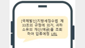 ‘체납 세액 징수’ 정부 사칭 문자 유포 “URL 누르지 마세요”