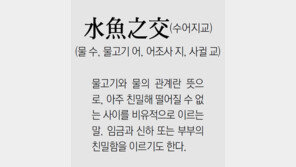 [신문과 놀자!/풀어쓰는 한자성어]水魚之交(수어지교)(물 수, 물고기 어, 어조사 지, 사귈 교)