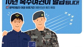 병역미필자도 ‘10년 복수여권’ 발급받는다…내년 5월부터 시행