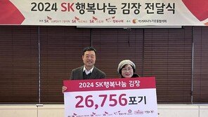 SK, 김장 2만7000포기 취약층 기부