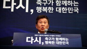 ‘4선 도전’ 정몽규 회장 “과감한 개혁으로 축구협회 신뢰 회복하겠다”