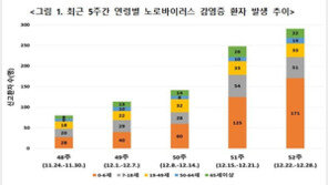 노로바이러스 환자 급증… 10명중 6명 영유아