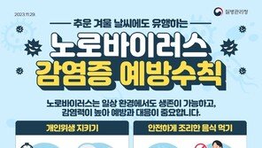 커지는 노로바이러스 유행…일주일 새 환자 20% 늘었다