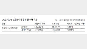 [단독]MG손보 청산-파산시 보험계약 피해규모 1700억 넘어