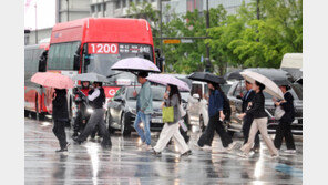수도권 70㎜ ‘장마급 물폭탄’…서울 동남권 뺀 전역 호우주의보