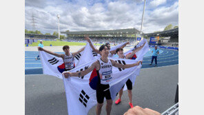 한국 육상 남자 400m 계주, 첫 하계U대회 우승 ‘38초50’