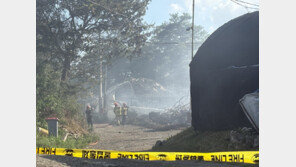 세곡동 화훼단지 불 2시간30분 만에 완진…비닐하우스 18동 소실