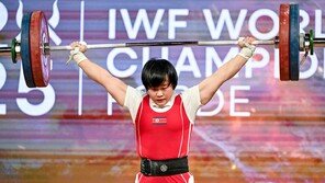 北송국향, 세계역도선수권 女 69㎏급 신기록 세우며 금메달