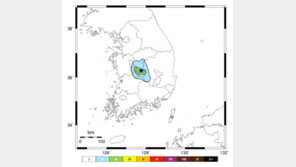 충북 옥천군 동쪽 18㎞ 내륙서 규모 3.1 지진