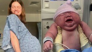 美서 5.8kg 초우량아 출산…“걸어 나왔겠네” 축하 세례