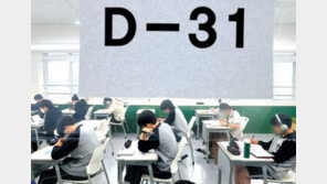고3 수험생 교실의 ‘수능 D-31’