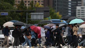 전국 대부분 지역 비…강원영동·경상권 최대 60㎜