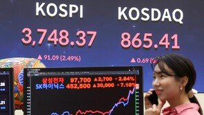 코스피 91.09p 오른 3748.37 마감…이틀연속 최고치 랠리
