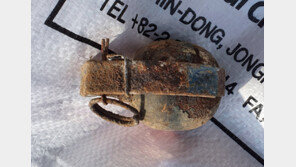 전주 아파트 화단서 수류탄 발견…“살상력 없는 80년대 훈련용”