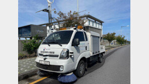 제주 도로 청소차엔 운전자가 없네?