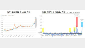 국내 금값, 국제가보다 13% 비싸…금감원 “하락 조정될 수도”