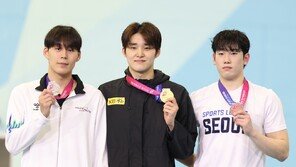 ‘수영 간판’ 김우민, 전국체전 남자 자유형 1500m 4연패…“4관왕 목표”