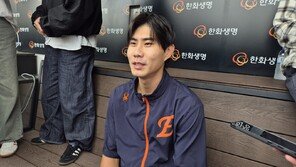 한화 문동주 극찬한 심우준 “공 너무 좋아…입이 안 다물어져”[PO]