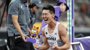 높이뛰기 우상혁, 전국체전 통산 10번째 우승…대회 6연패 위업