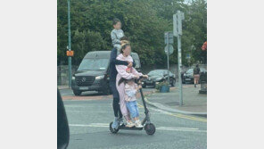 “제 정신인가”…킥보드 한 대에 탄 4인 가족 ‘깜짝’