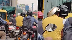“냄비 쓰면 벌금 안무나요”…‘카다이 헬멧’ 등장한 인도 도로