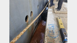 부산앞바다서 폐유 40ℓ 유출한 러시아 원양어선 적발