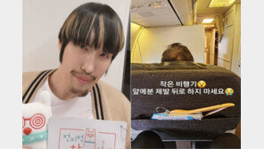 “앞에 분 제발 뒤로 하지 마세요” 218㎝ 최홍만, 비행기 에티켓 호소