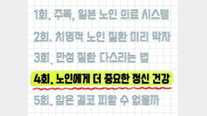 “노인 우울증-치매도 당뇨처럼 관리… 가장 나쁜 건 칩거”