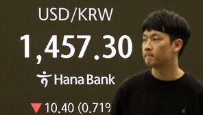 1450원대 고환율 시대, 이달 주요 9개국중 가장 큰폭 올라