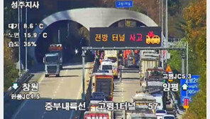 중부내륙선 고령2터널서 3중추돌 화재…1명 사망