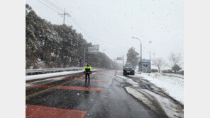 한라산 삼각봉 11.8㎝·영실 8.7㎝ 적설…“1100도로 소형 차량 통제”