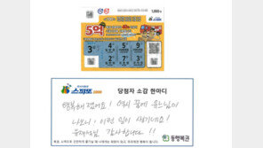 꿈에 유재석 나오고 이런 일이…복권 1등 5억 당첨