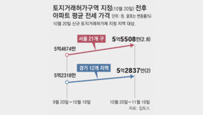 10·15대책후 새 규제지역 아파트 전셋값 2% 넘게 올라