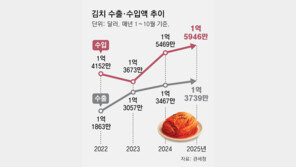 사상 최대 수출 K김치, 중국산 수입 더 늘어 4년째 무역적자