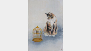 ‘이색안 고양이가 비추는 내면의 거울’ 한국화가 권민경 개인전