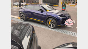 아파트 주차장 입구 막아선 람보르기니…“입차 거부 항의”