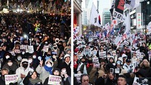 ‘계엄1년’ 다시 집결한 응원봉과 태극기