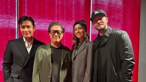 이병헌·박찬욱, 팀버레이크♥비엘 부부 만났다…환한 미소