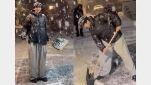 임영웅, 폭설에 삽 들었다…“내 집 앞 눈은 내가 치우자”