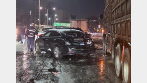 ‘기습 폭설’ 된 첫눈… 빙판길 12중 추돌-임신부 4시간 고립도