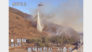 고속도로 달리던 차량서 불…인근 야산으로 번졌다가 진화