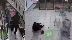 안전장치 없이 올렸다가 ‘와르르’…러시아 마트 카트 추락 영상 논란